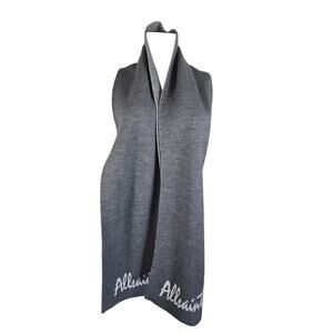 AllSaints Wool Blend Super Soft Warm Gray White Scarf
